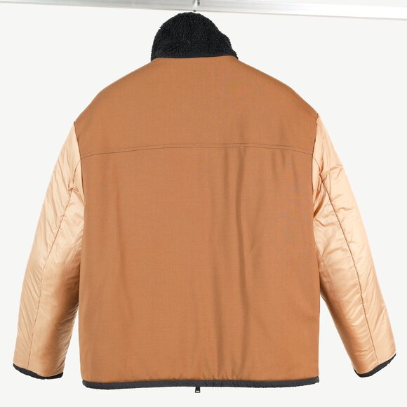 Fendi Reversible Black Wool Fleece & Brown Patchwork Jacket - Picture 3 of 15